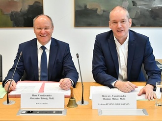 Alexander König (l.) und Thomas Mütze GBW-Untersuchungsausschuss