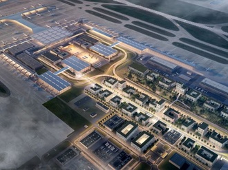 BER Flughafen Berlin Masterplan Luftbild