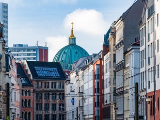 Berlin Kathedrale Dom Wohnhäuser alt