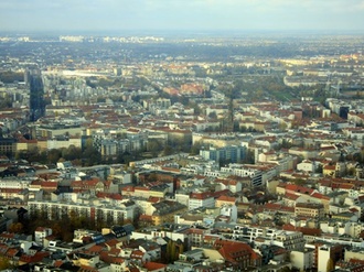 Berlin Luftaufnahme Wohnhäuser Wohnviertel 