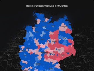 Bevölkerungsentwicklung in zehn und 20 Jahren