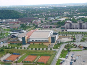 Blick auf Oberhausen Rhein-Ruhr-Gebiet