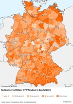 Empirica-Blasenindex Q3 2024 Kaufpreisvervielfältiger