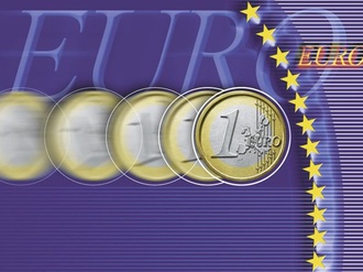 Euro-Muenze, Schriftzug, Sterne, Grafik