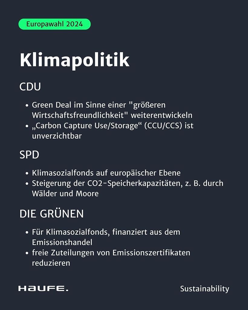 Europawahl: Nachhaltigkeit in Parteiprogrammen 1