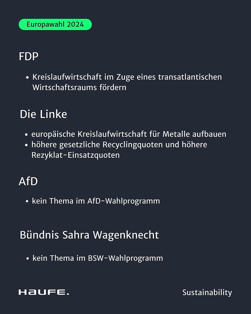 Europawahl: Nachhaltigkeit in Parteiprogrammen 10