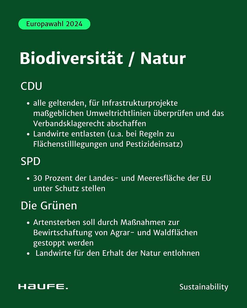 Europawahl: Nachhaltigkeit in Parteiprogrammen 11