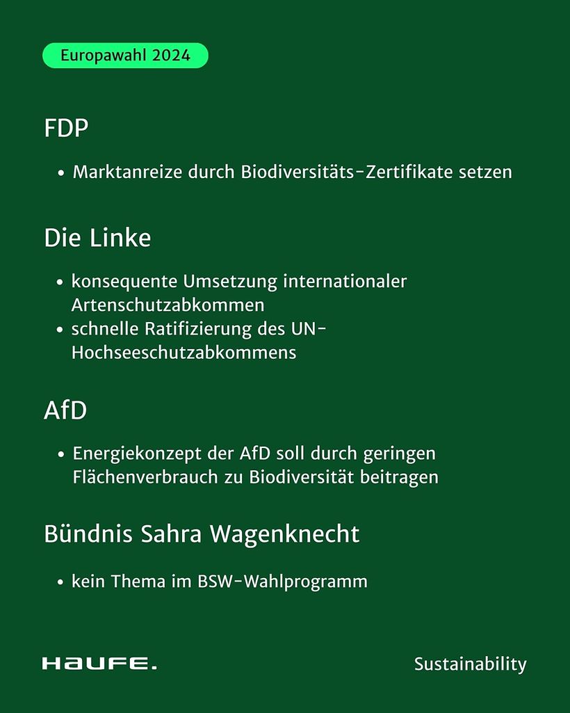 Europawahl: Nachhaltigkeit in Parteiprogrammen 12