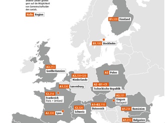 Expo Real 2016 Karte Europa mit Standnummern der Länder