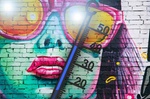 Klimawandel Graffiti Hitze Erderwärmung Thermometer