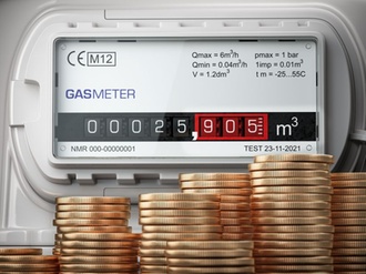 Gasmeter Münzen Energiepreise Gaspreise 