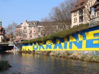 Graffiti Ukraine Freiburg Fluß
