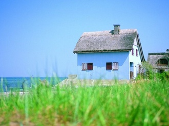 Haus am See Meer Wasser Strand Insel Himmel