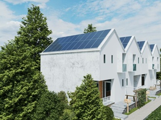 Haus Einfamilienhaus Reihenhaus Solardach Photovoltaik