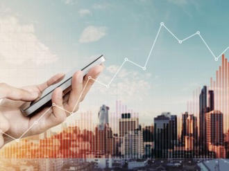 Immobilienpreise Preisentwicklung Smartphone digital Chart