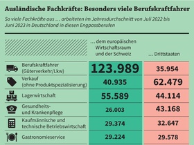 Infografik Ausländische Fachkräfte in Engpassberufen