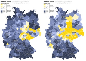 Colliers: Wohnungsmarkt-Analyse Miete versus Kauf 