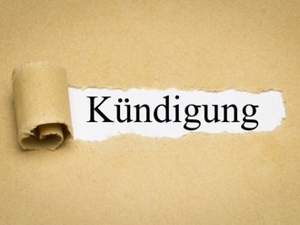 Kündigung Schrift Wort