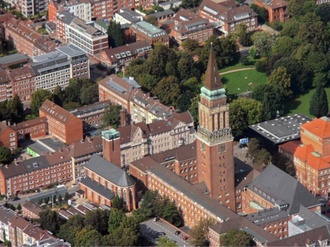 Luftbild Kiel mit Rathaus