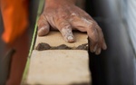 Maurer Backstein Bauen Hand Handwerker Hausbau