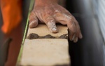 Maurer Wohnungsbau Hand Ziegelsteine