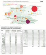 MLP Studentenwohnreport 2024 Deutschlandkarte 