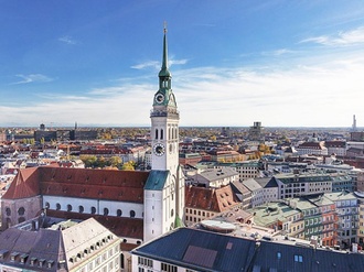 München Stadtansicht mit Frauenkirche