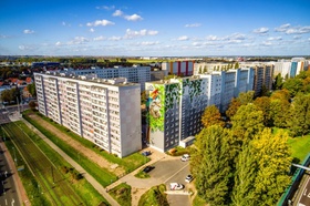 Otto-Nagel-Strasse--Luftbild Hochhäuser im Stadtteil Kannenstieg, Magdeburg