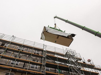 Platensiedlung Frankfurt Aufstockung Holzmodule ABG