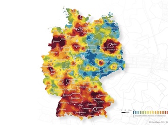 Situation des Wohnungsmarktes in Deutschland - Wohnwetterkarte