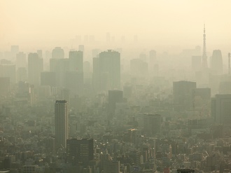 Smog Nebel Großstadt Klima trüb Stimmung