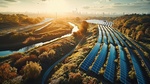 Solarenergie Anlage grüne Wiese