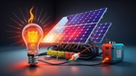 Solarenergie Solarstrom Stecker Solarpanel KI-generiert