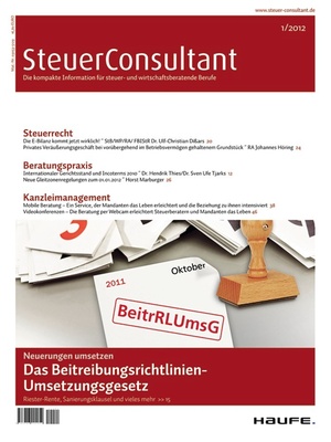 SteuerConsultant Ausgabe 1/2012 | SteuerConsultant