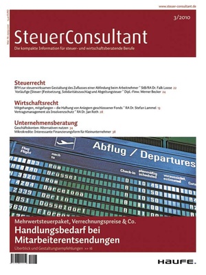 SteuerConsultant Ausgabe 3/2010 | SteuerConsultant