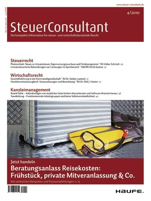 SteuerConsultant Ausgabe 4/2010 | SteuerConsultant