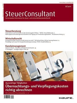 SteuerConsultant Ausgabe 8/2011 | SteuerConsultant