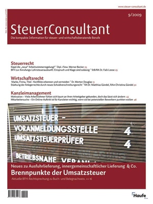 SteuerConsultant Ausgabe 9/2009 | SteuerConsultant