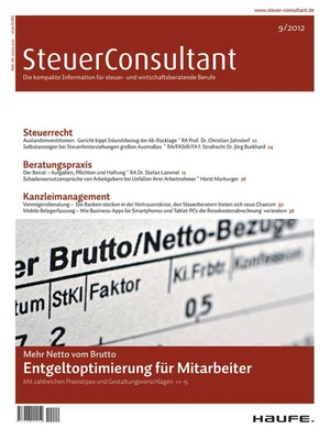 SteuerConsultant Ausgabe 9/2012 | SteuerConsultant