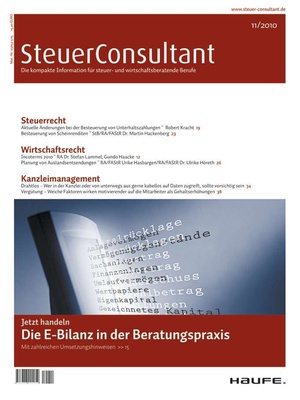 SteuerConsultant Ausgabe 11/2010 | SteuerConsultant