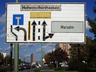 Straßenschild Berlin Hohenschönhausen Marzahn