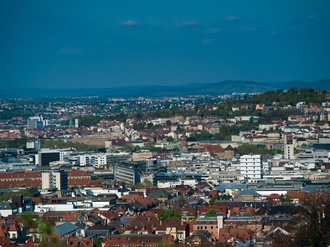 Stuttgart Stadtansicht von oben neu