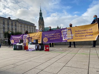 Volksinitiativen Hamburg Unterschriftensammlung Rathaus