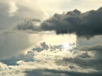 Wetter trübe Aussicht Sonne Wolken