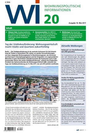 Wohnungspolitische Informationen 20/2017 gdw | Wohnungspolitische Information