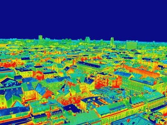 Wohngebiet Thermografie