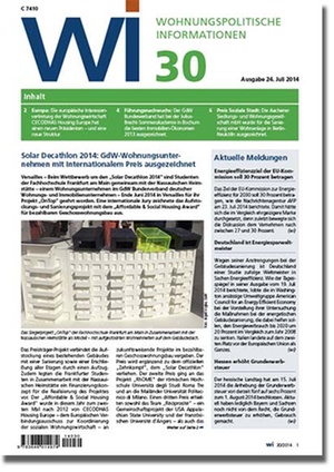 Wohnungspolitische Informationen Ausgabe 30/2014 | Wohnungspolitische Information